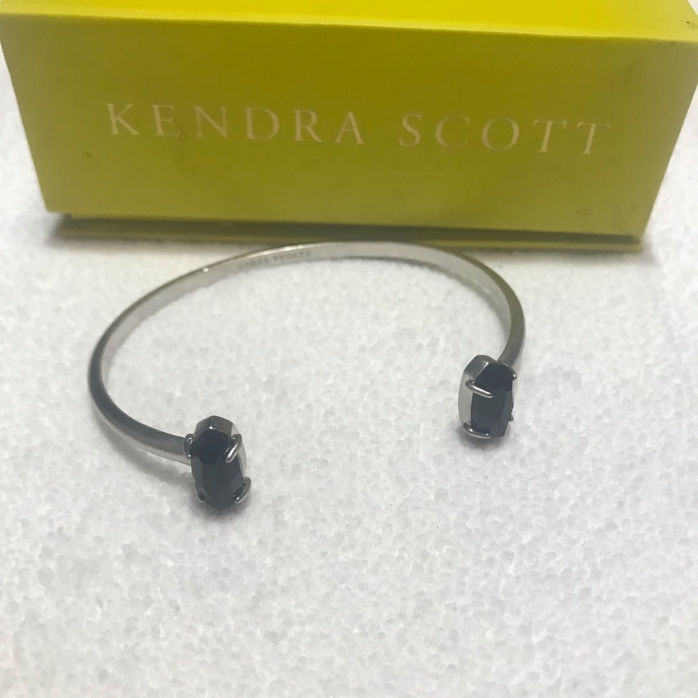 Kendra Scott Silver Bracelet with Black Stones
